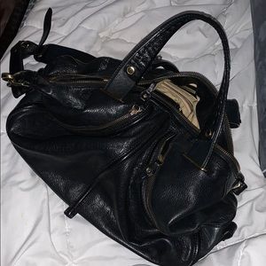 Black Leather Theory Bag